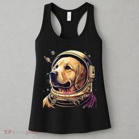 Outer Space Astronaut Golden Retriever Lover Dog Lover Women's Tank Top thumb 3