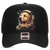Outer Space Astronaut Golden Retriever Lover Dog Lover Hat thumb 0