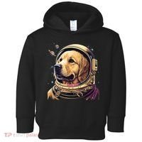 Outer Space Astronaut Golden Retriever Lover Dog Lover Toddler Hoodie thumb 0