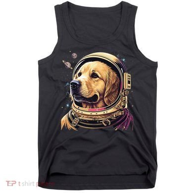 Outer Space Astronaut Golden Retriever Lover Dog Lover Tank Top