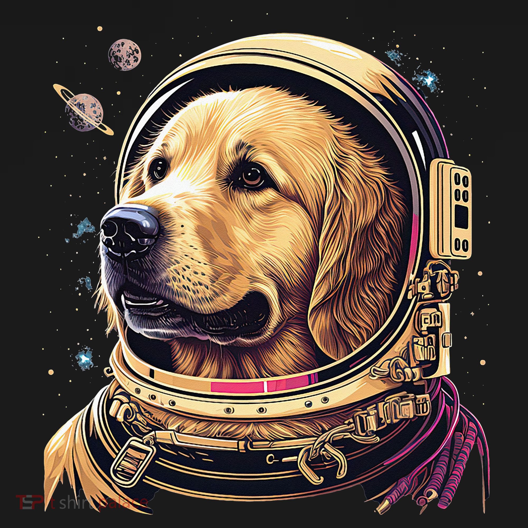 Outer Space Astronaut Golden Retriever Lover Dog Lover Visor