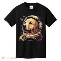 Outer Space Astronaut Golden Retriever Lover Dog Lover Kids T-Shirt thumb 0