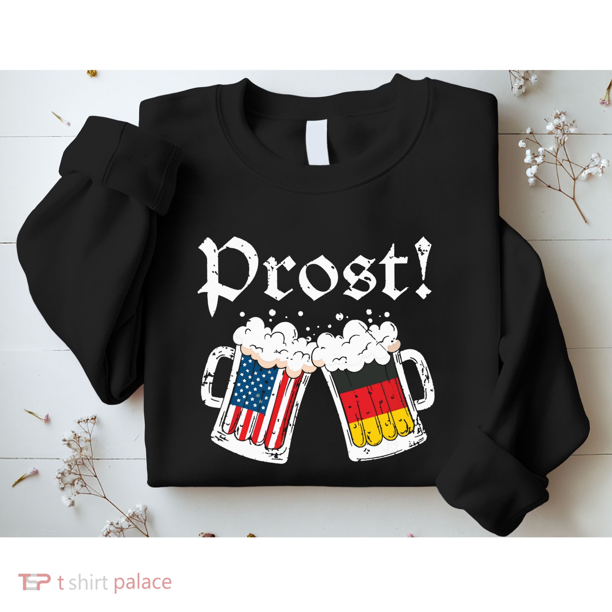 Oktoberfest Shirts American German Flag Beer Prost Sweatshirt