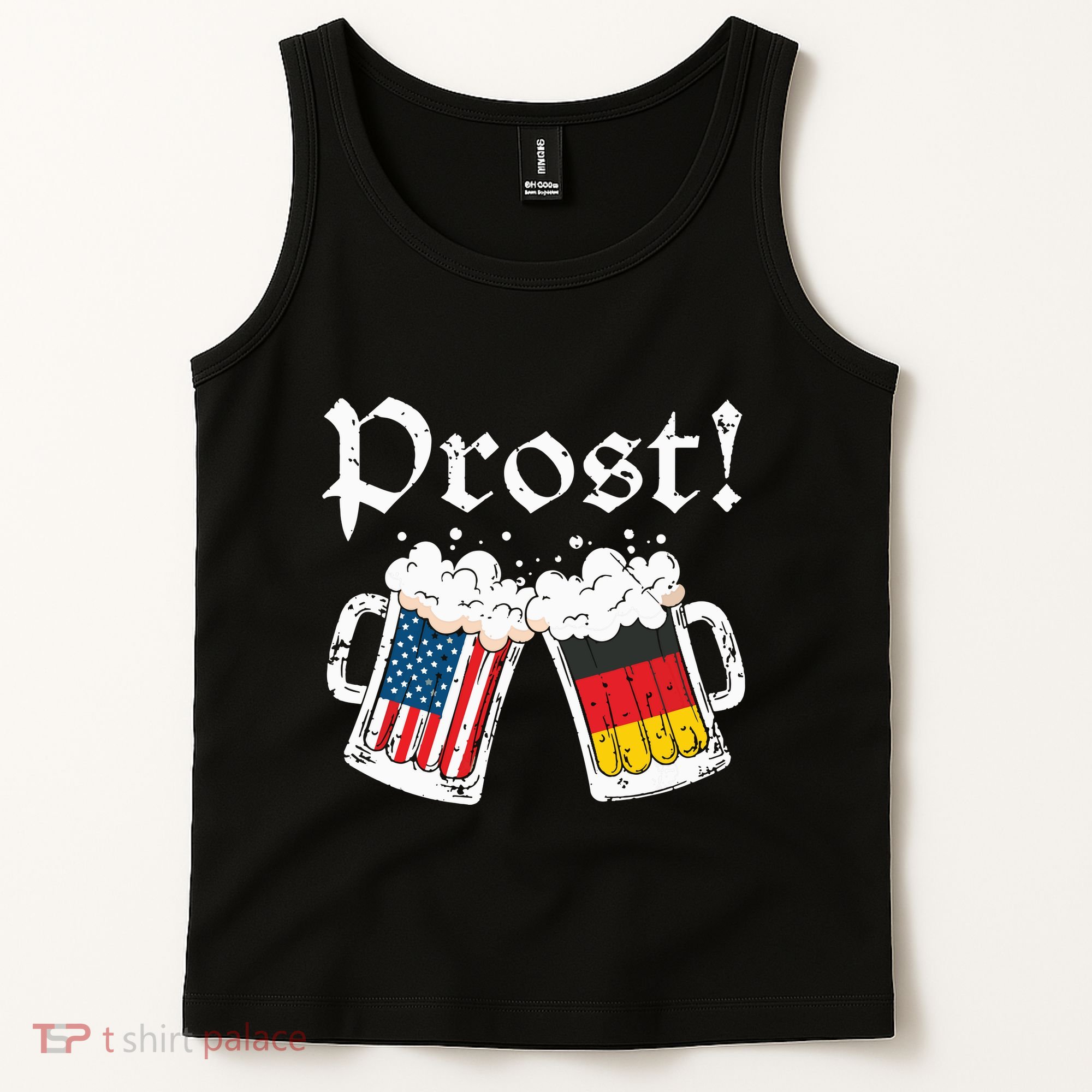 Oktoberfest Shirts American German Flag Beer Prost Tank Top