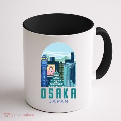 Osaka Japan City Coffee Mug back