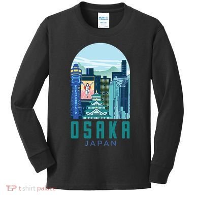 Osaka Japan City Kids Long Sleeve Shirt