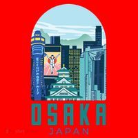 Osaka Japan City Santa Hat thumb 1