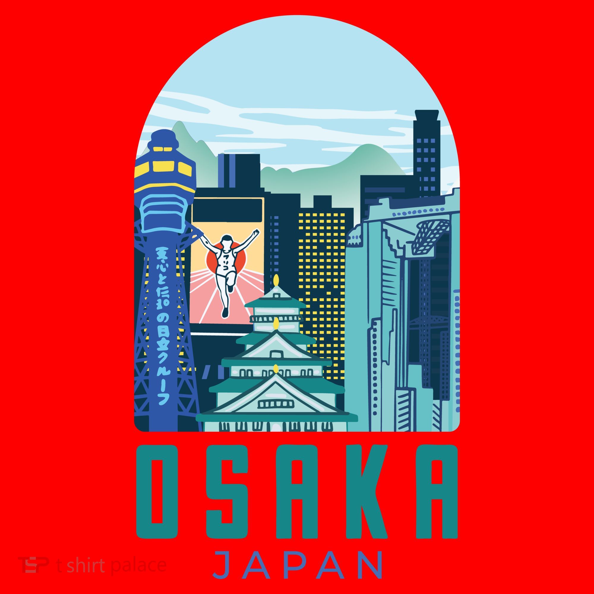 Osaka Japan City Santa Hat