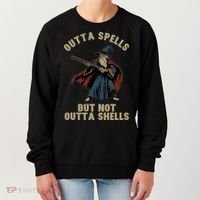 Outta Spells But Not Outta Shells Wizard Fantasy Meme Women's Sweatshirt thumb 0