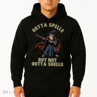 Outta Spells But Not Outta Shells Wizard Fantasy Meme Hoodie thumb 2