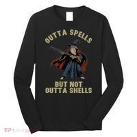 Outta Spells But Not Outta Shells Wizard Fantasy Meme Long Sleeve Shirt thumb 0