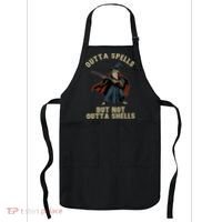 Outta Spells But Not Outta Shells Wizard Fantasy Meme Apron thumb 0