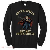 Outta Spells But Not Outta Shells Wizard Fantasy Meme Sweatshirt thumb 0