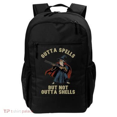 Outta Spells But Not Outta Shells Wizard Fantasy Meme Backpack