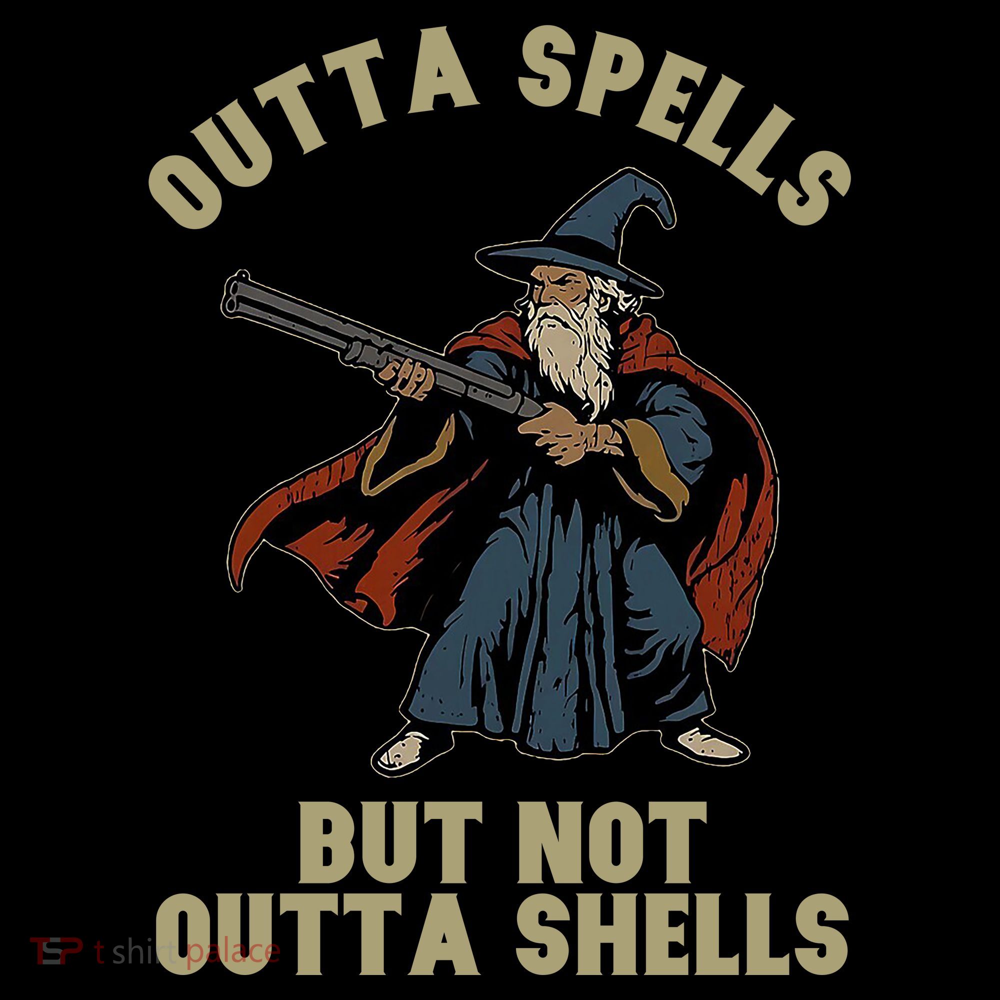 Outta Spells But Not Outta Shells Wizard Fantasy Meme Tank Top