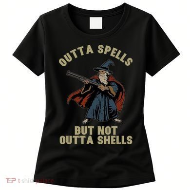 Outta Spells But Not Outta Shells Wizard Fantasy Meme Women's T-Shirt