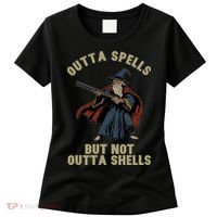 Outta Spells But Not Outta Shells Wizard Fantasy Meme Women's T-Shirt thumb 0