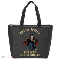 Outta Spells But Not Outta Shells Wizard Fantasy Meme Tote Bag thumb 0
