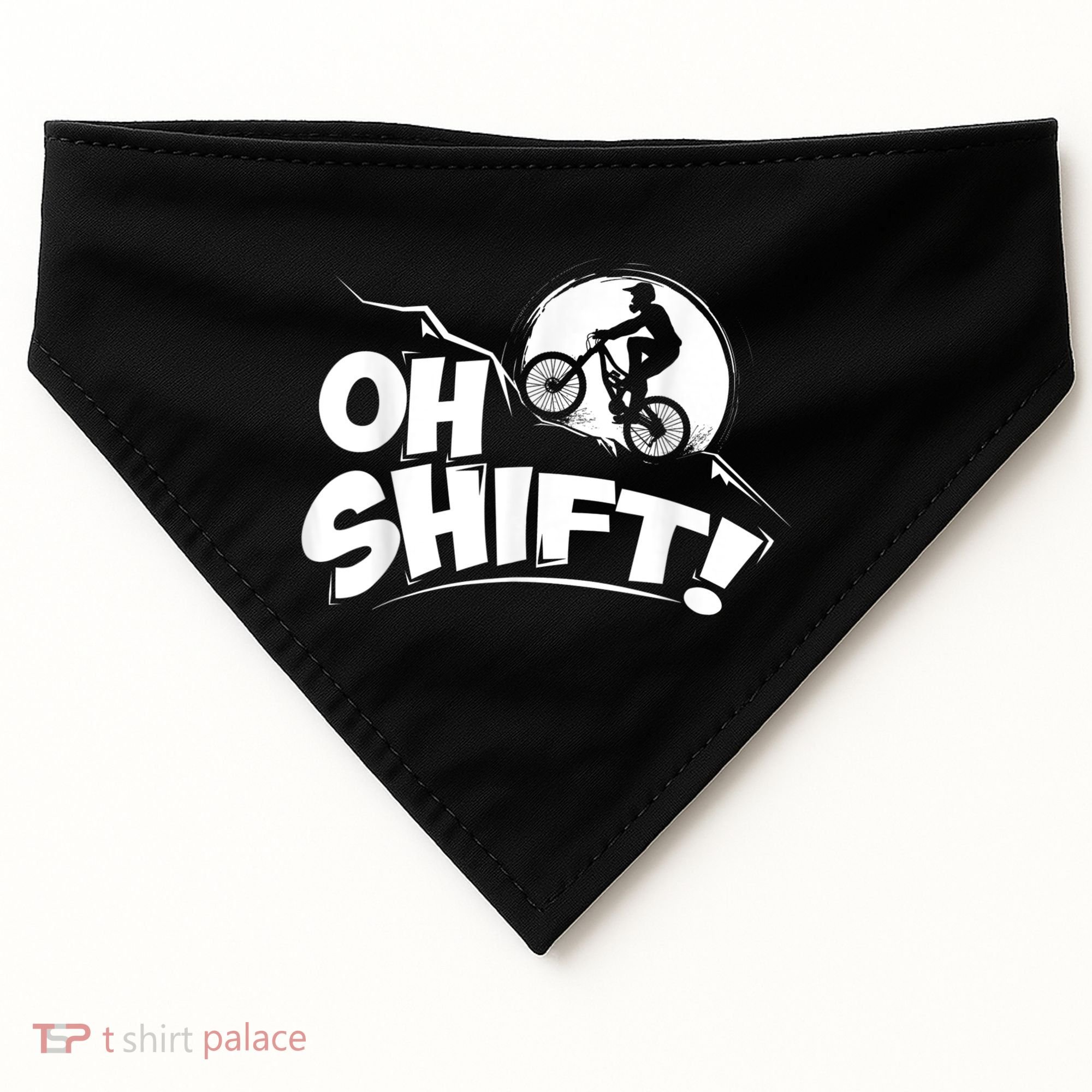 Oh Shift! Bicycle For Bike Riders & Cyclists USA-Made Doggie Bandana