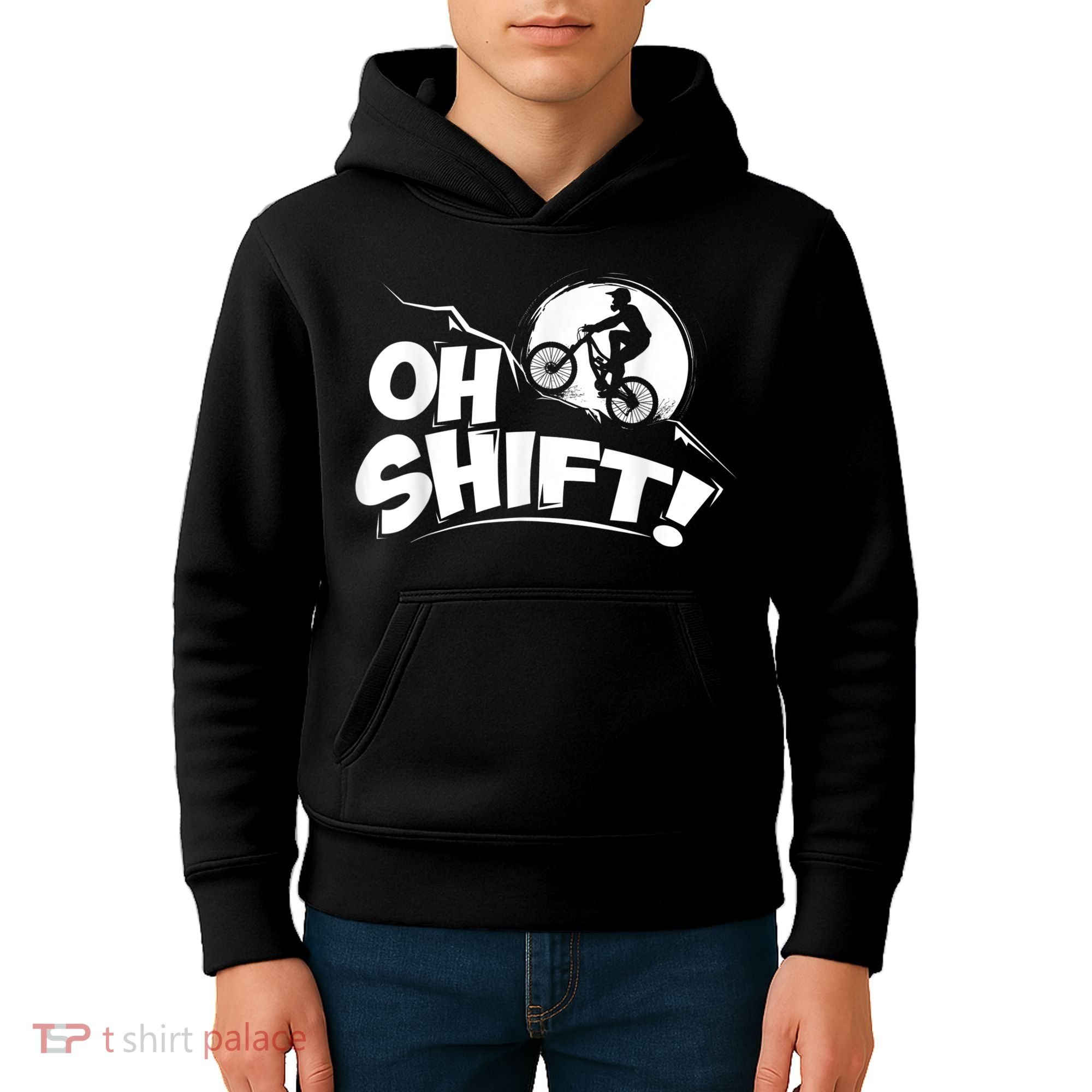 Oh Shift! Bicycle For Bike Riders & Cyclists Kids Hoodie
