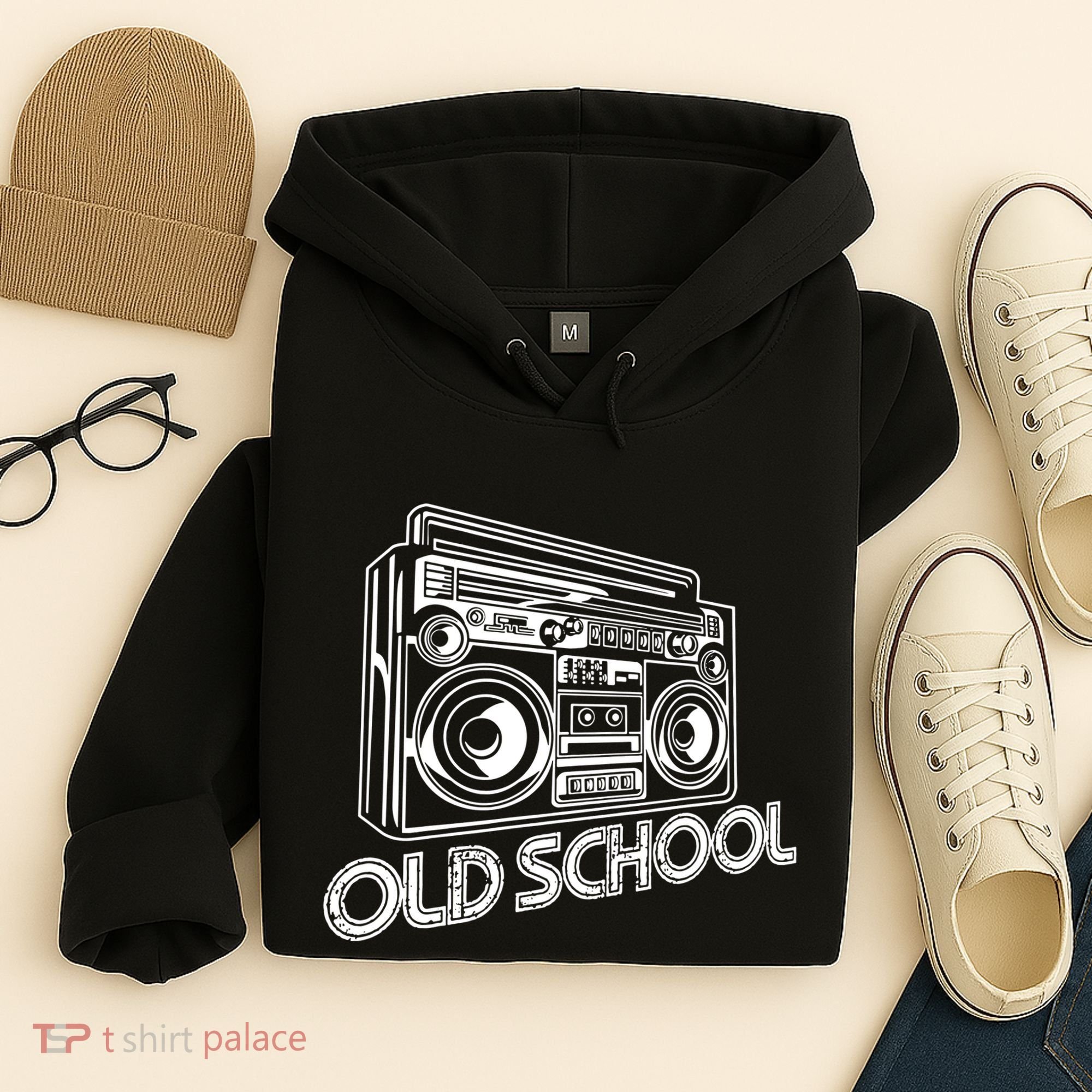 Old School Boombox 80s Rap Hoodie