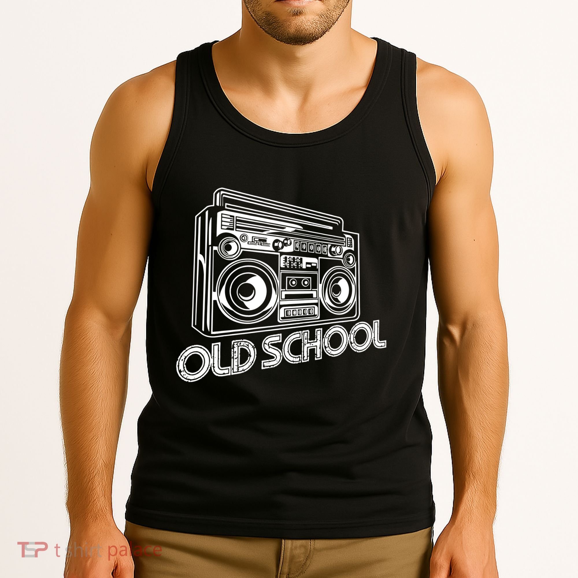 Old School Boombox 80s Rap Tank Top