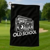 Old School Boombox 80s Rap Golf Towel thumb 1