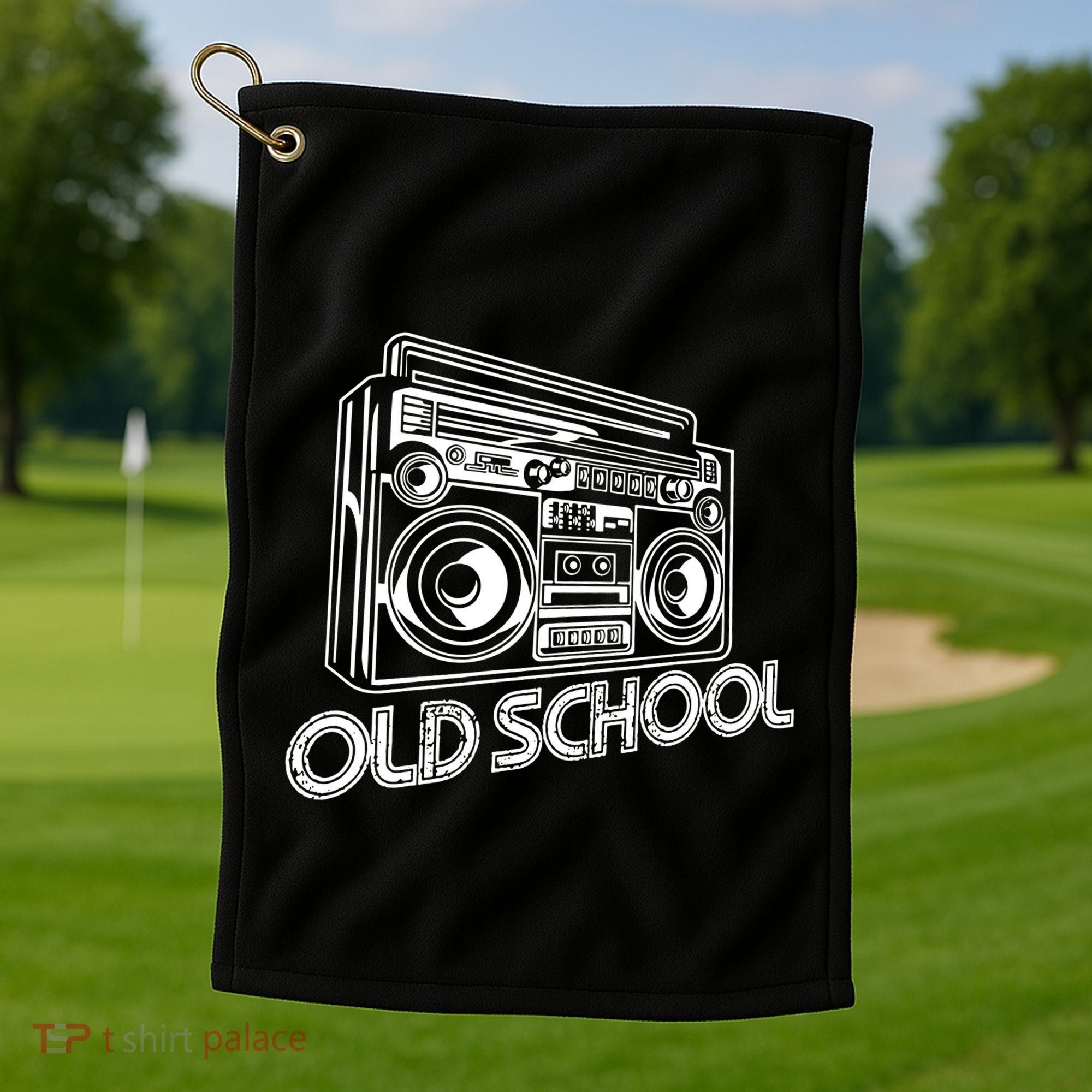 Old School Boombox 80s Rap Golf Towel