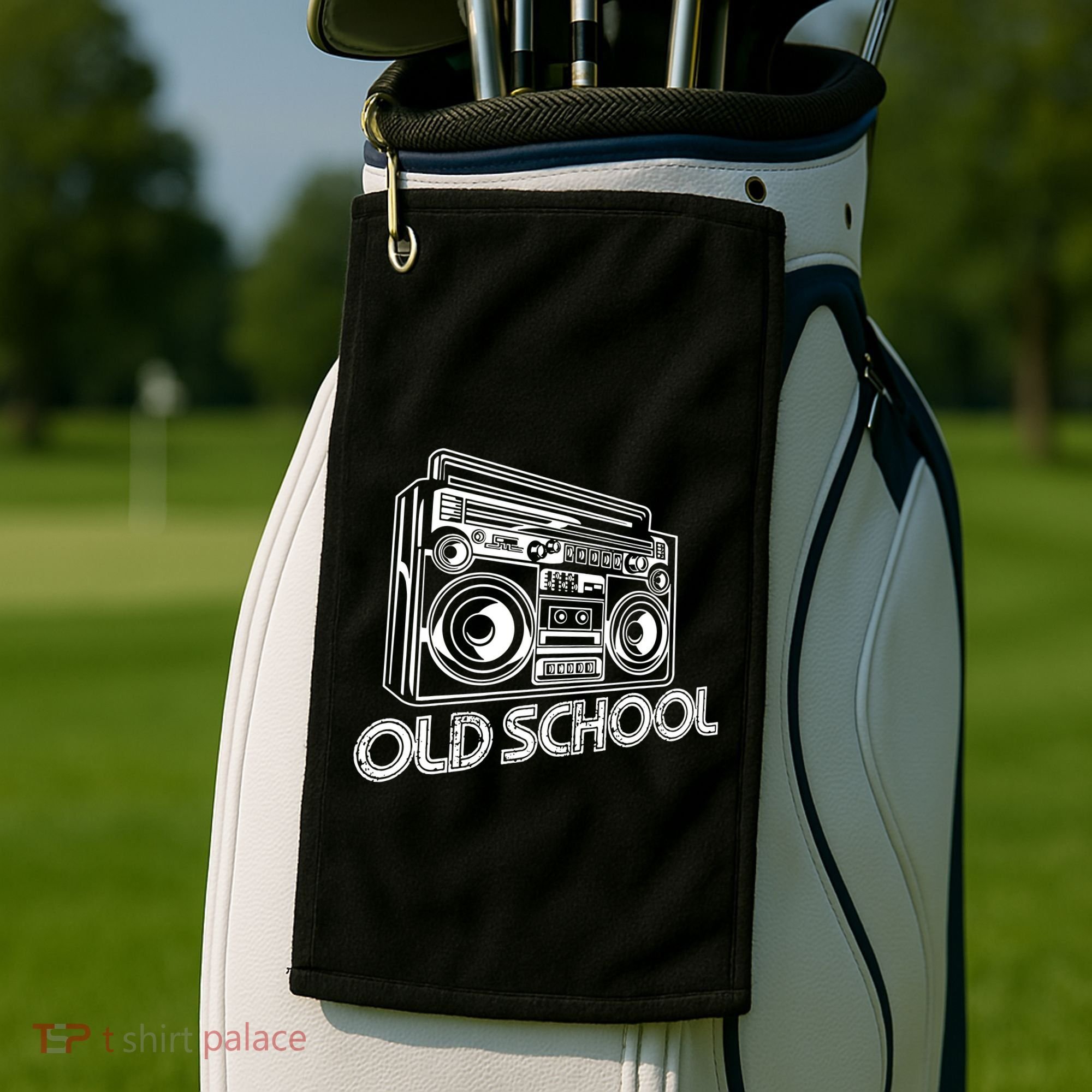 Old School Boombox 80s Rap Golf Towel