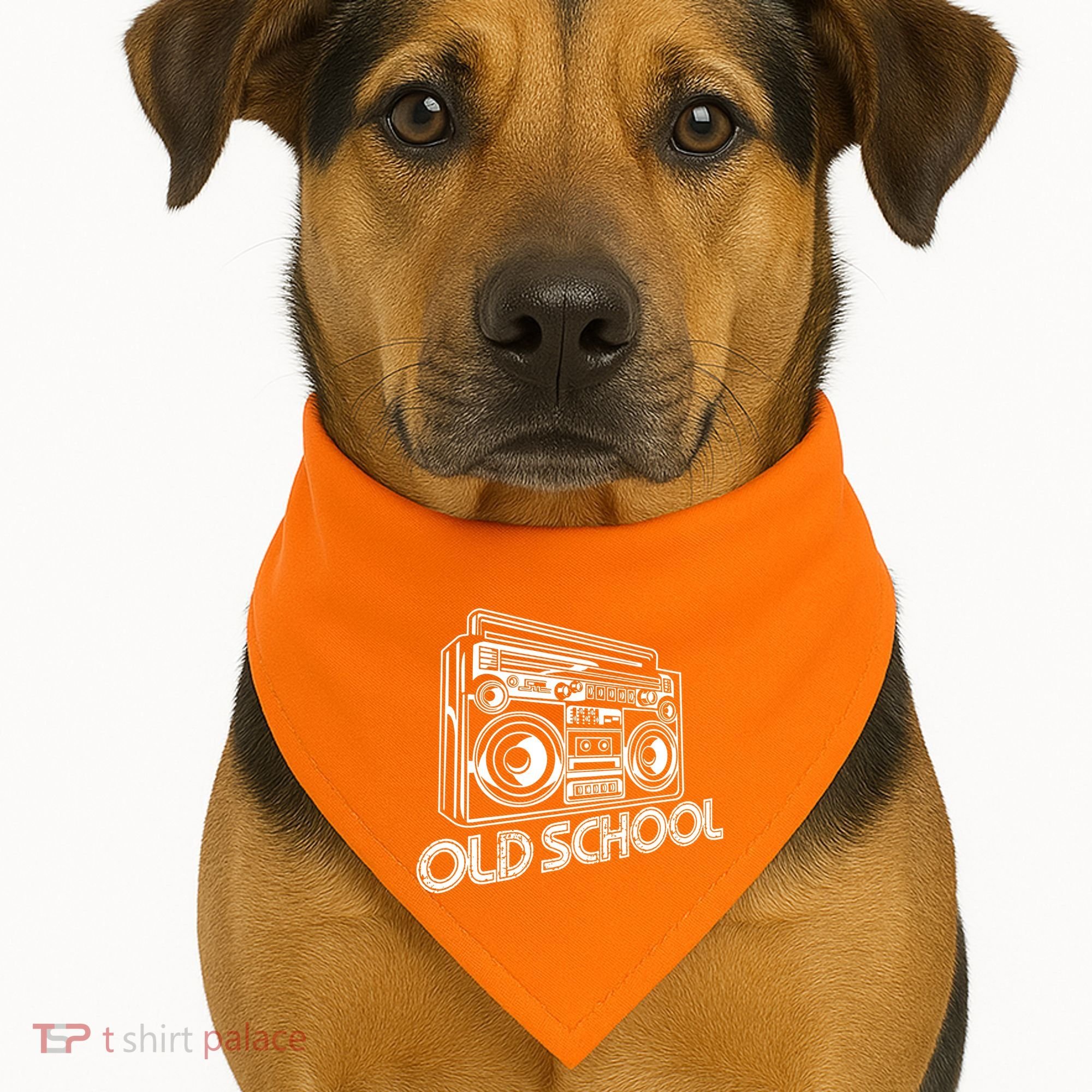Old School Boombox 80s Rap USA-Made Doggie Bandana
