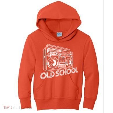 Old School Boombox 80s Rap Kids Hoodie