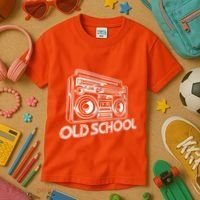 Old School Boombox 80s Rap Kids T-Shirt thumb 3