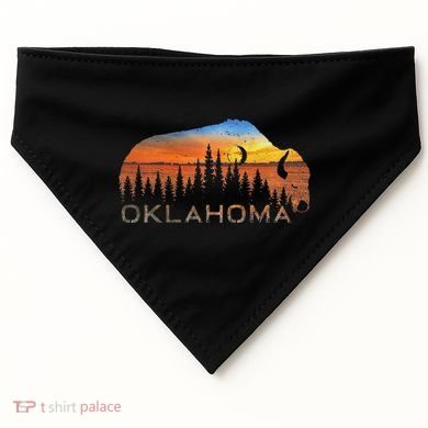Oklahoma Sunset Buffalo USA-Made Doggie Bandana
