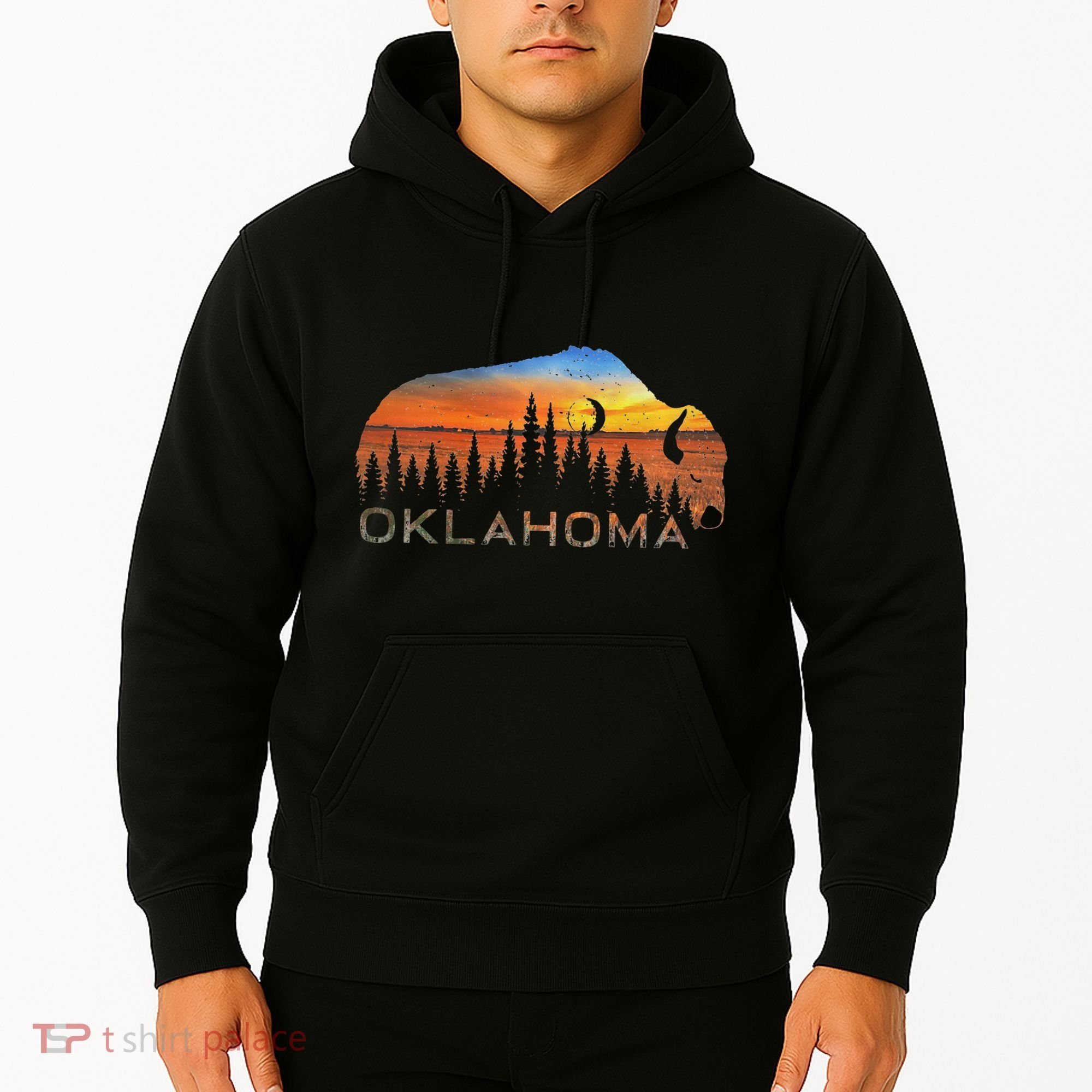 Oklahoma Sunset Buffalo Hoodie