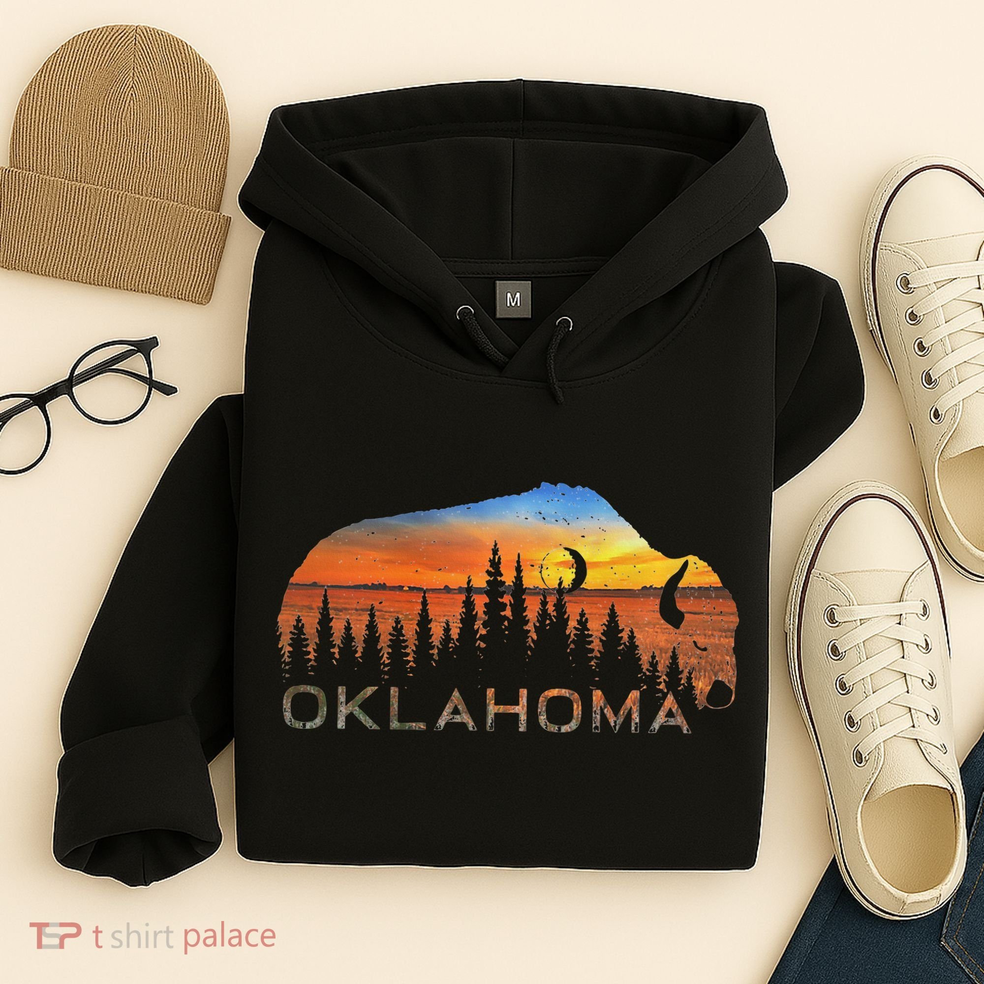 Oklahoma Sunset Buffalo Hoodie