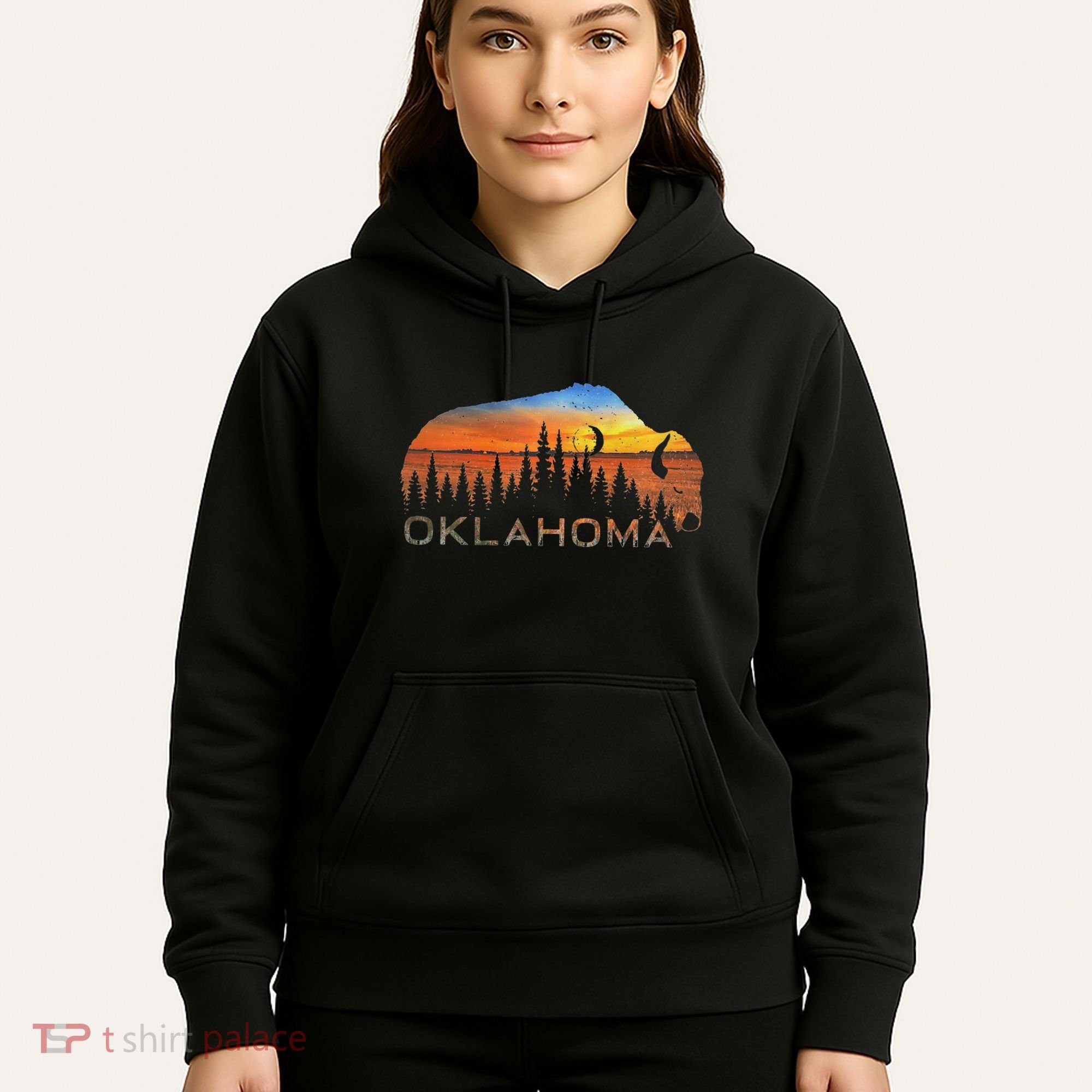 Oklahoma Sunset Buffalo Hoodie