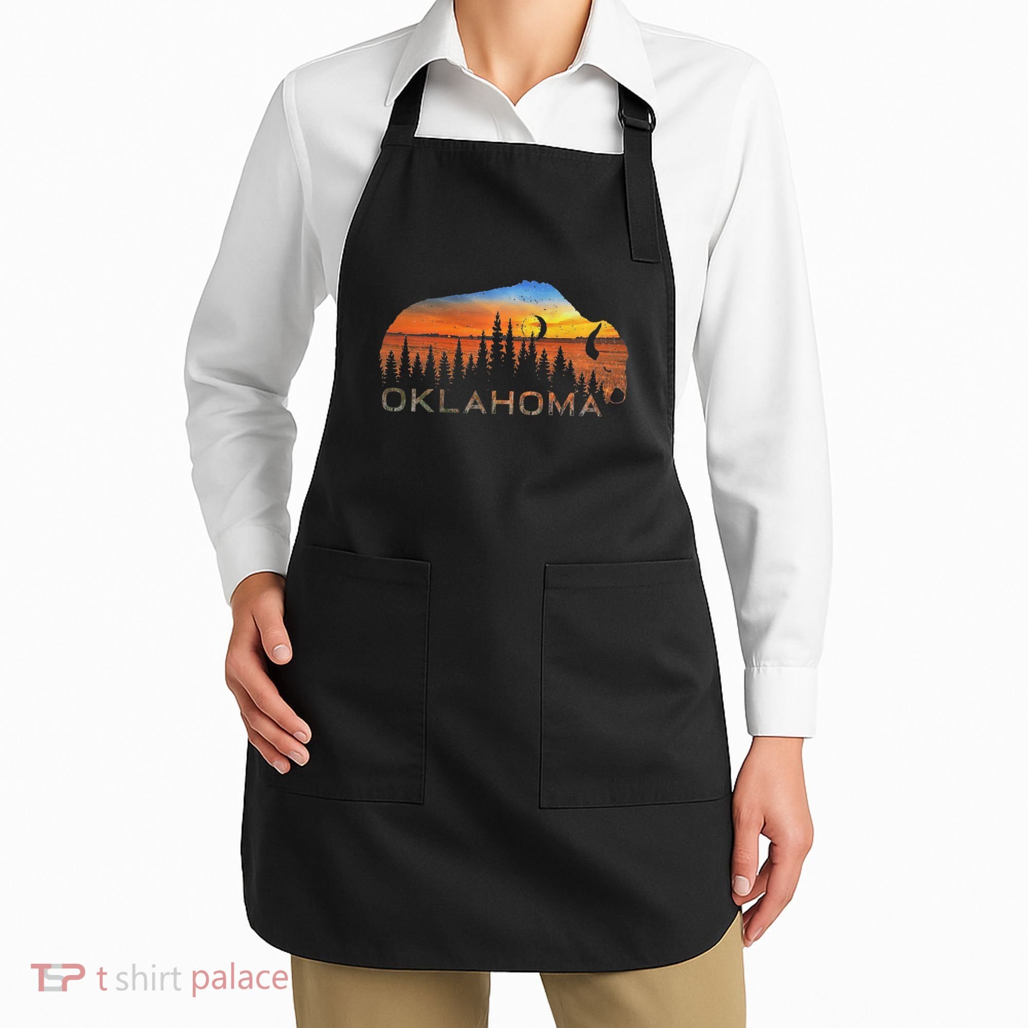 Oklahoma Sunset Buffalo Apron