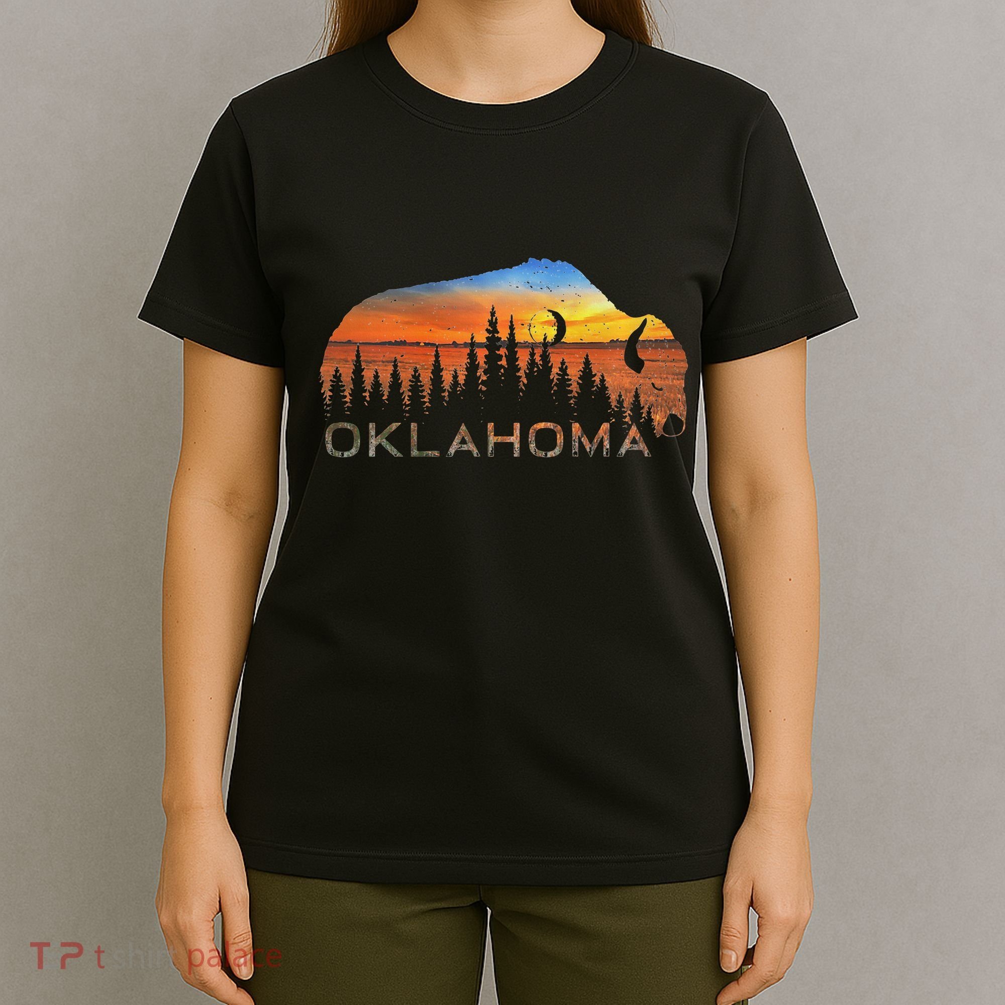 Oklahoma Sunset Buffalo T-Shirt