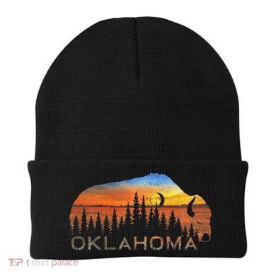 Oklahoma Sunset Buffalo Beanie