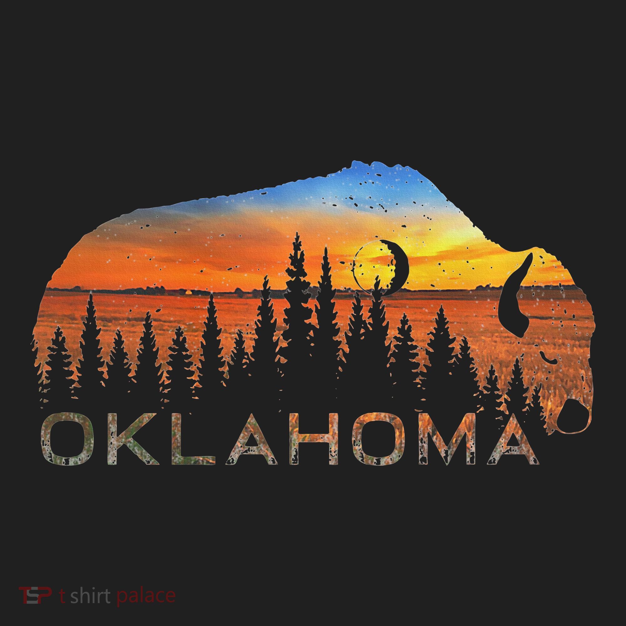 Oklahoma Sunset Buffalo Beanie