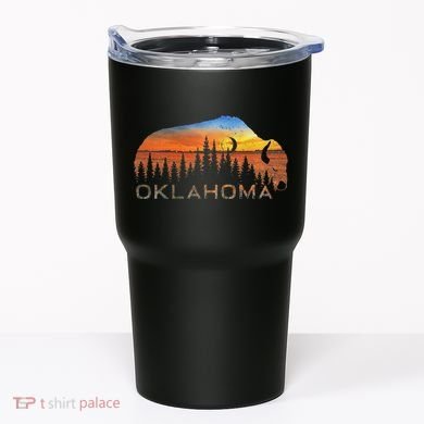 Oklahoma Sunset Buffalo Tumbler