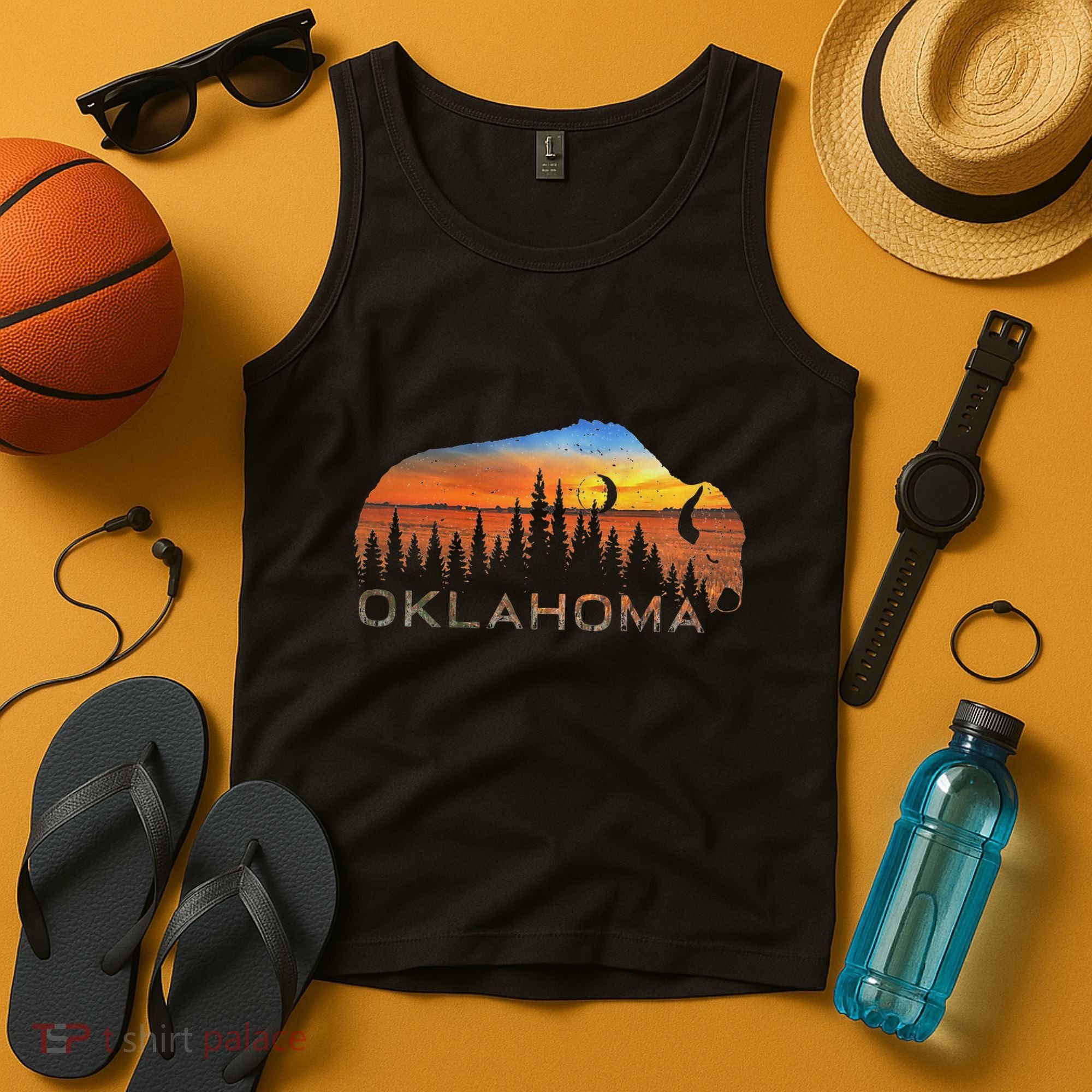 Oklahoma Sunset Buffalo Tank Top