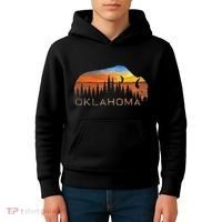 Oklahoma Sunset Buffalo Kids Hoodie thumb 4