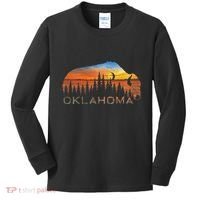 Oklahoma Sunset Buffalo Kids Long Sleeve Shirt thumb 0