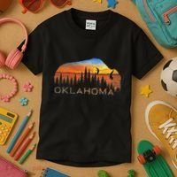 Oklahoma Sunset Buffalo Kids T-Shirt thumb 3