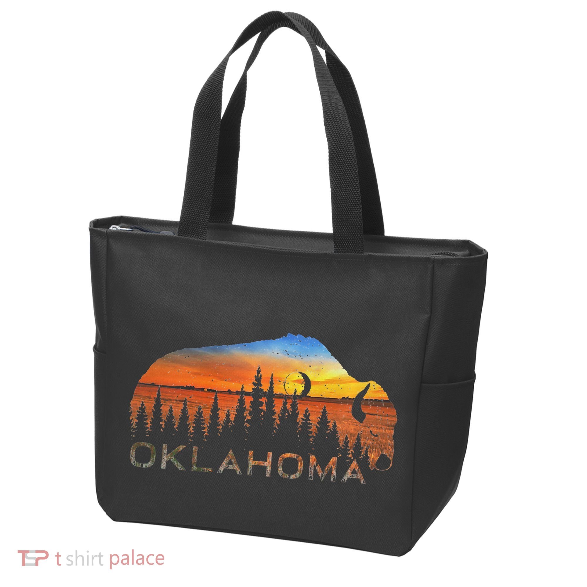 Oklahoma Sunset Buffalo Tote Bag