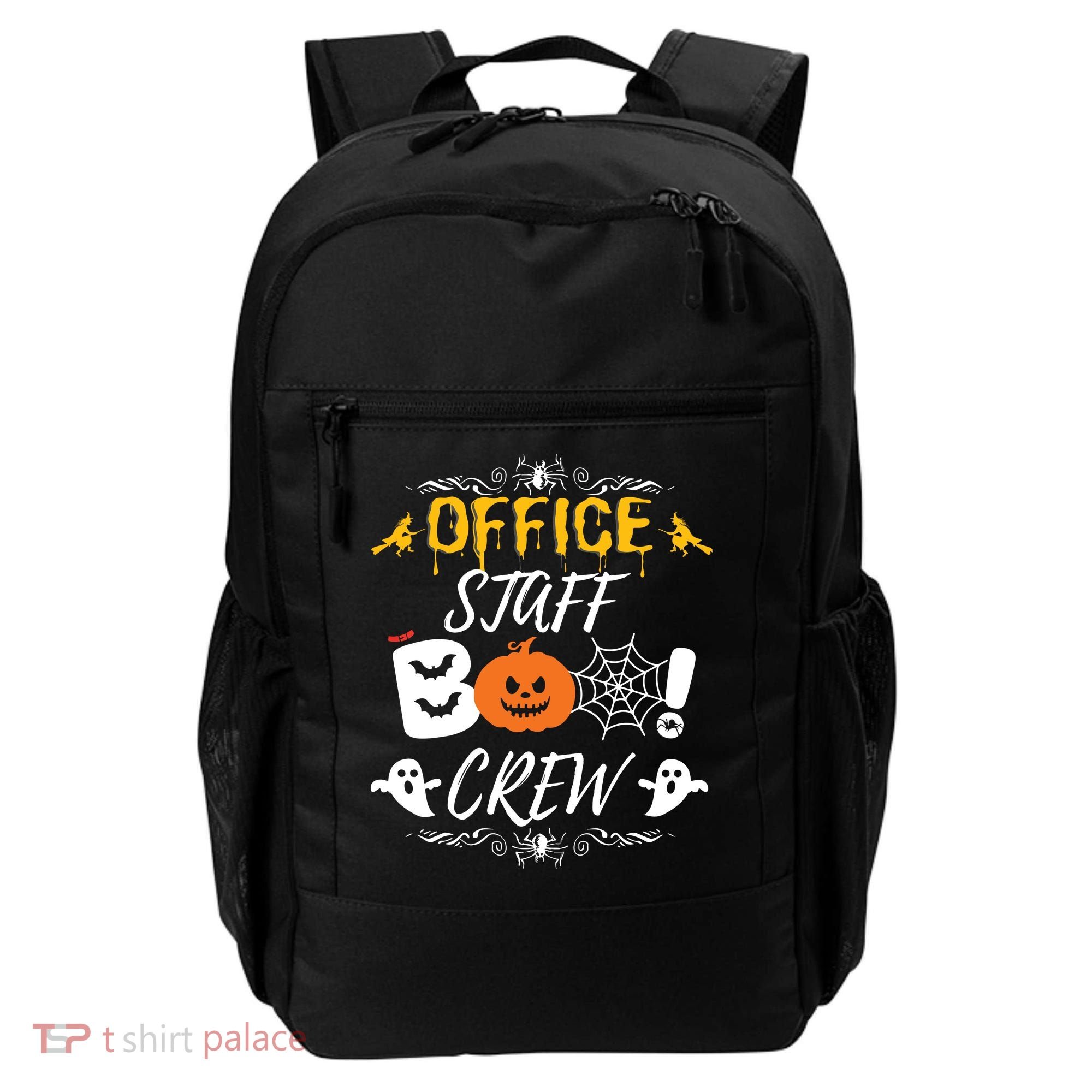 Office Staff Boo Crew Funny Halloween Matching Costume Backpack