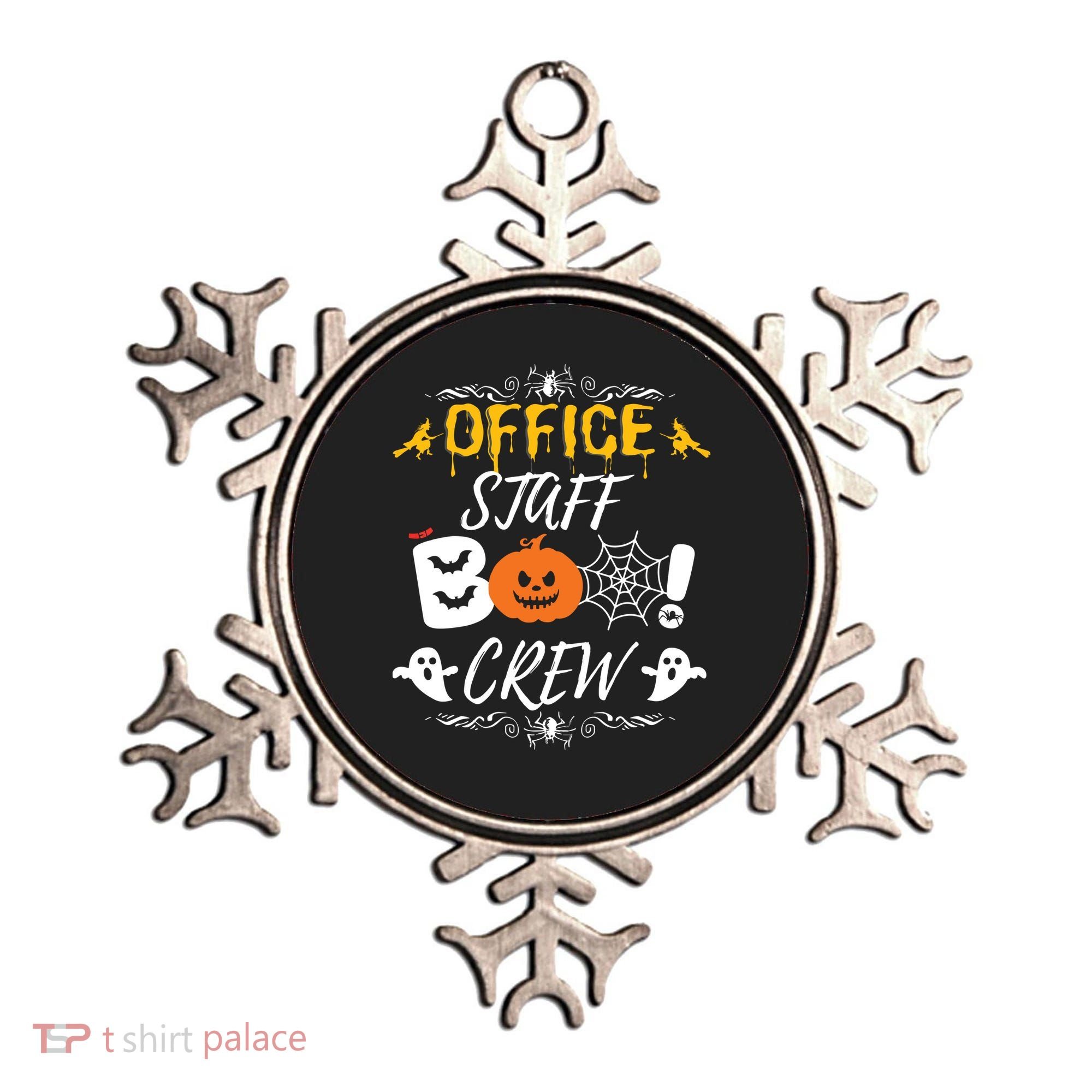 Office Staff Boo Crew Funny Halloween Matching Costume Ornament