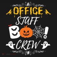 Office Staff Boo Crew Funny Halloween Matching Costume Ornament thumb 1