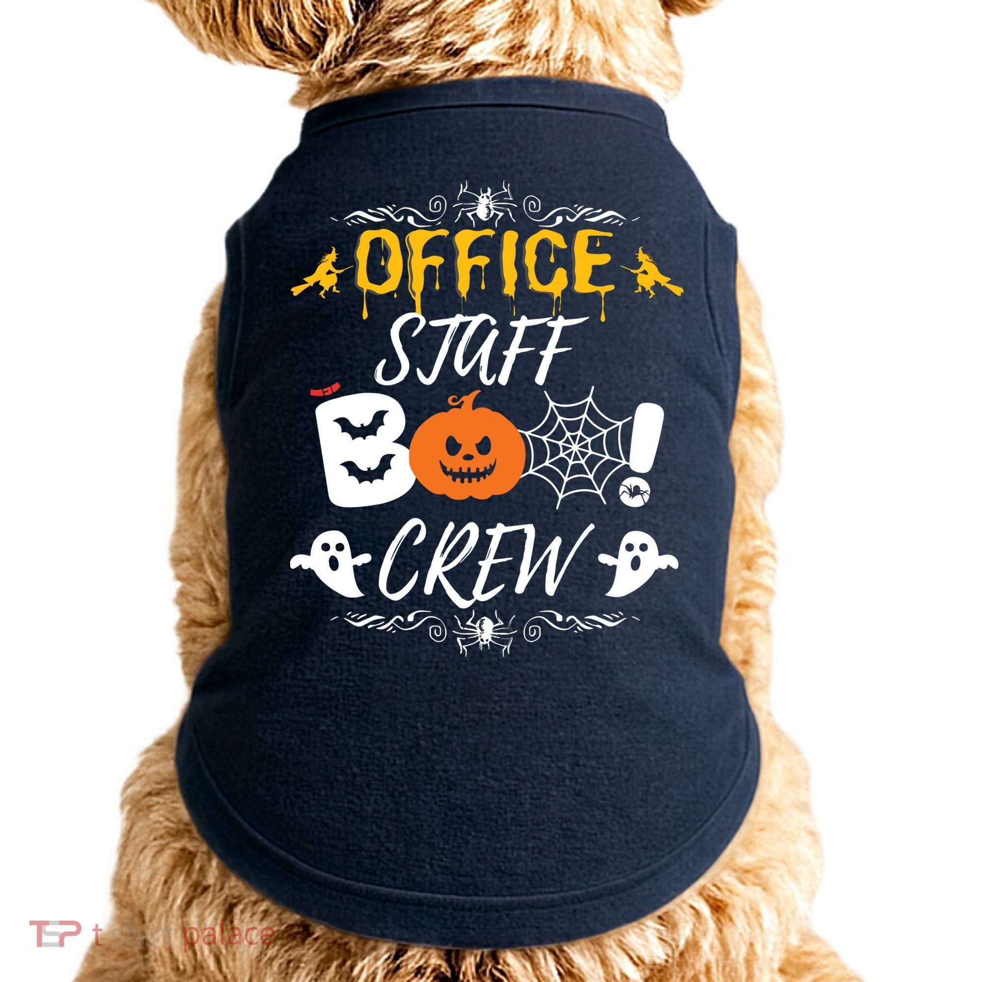 Office Staff Boo Crew Funny Halloween Matching Costume Doggie Tank